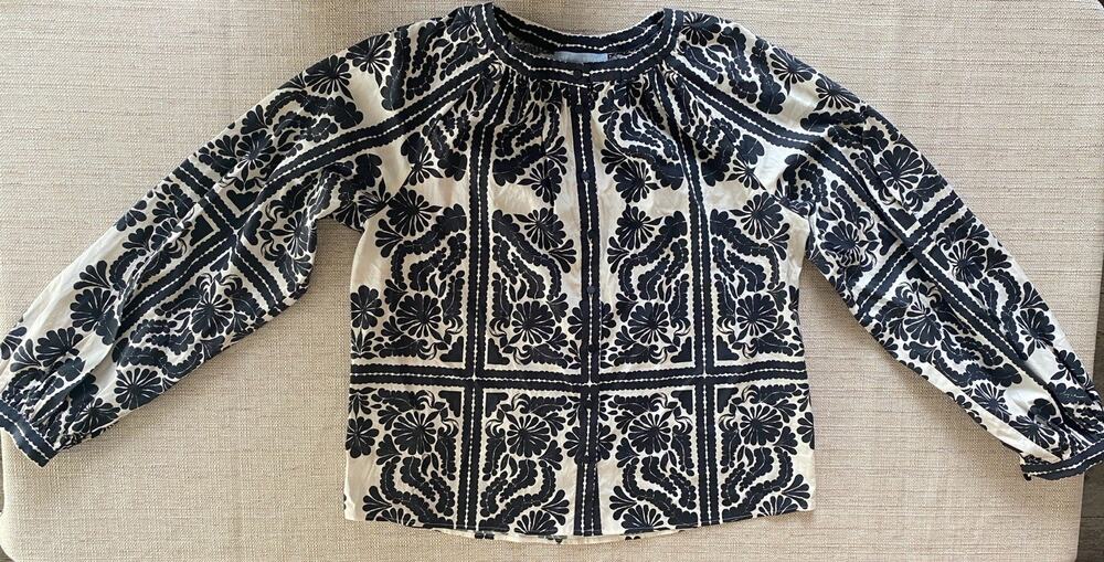Antonio Melani Hartley Printed Button Up Blouse Size S